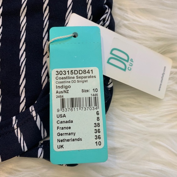 Seafolly Australia Tankini Swimsuit. Blue/White - Picture 5 of 7